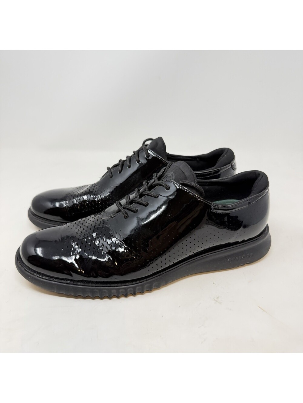 Cole Haan C37085 Size 10.5M Men's Zerogrand Laser Wing Oxford Black Patent